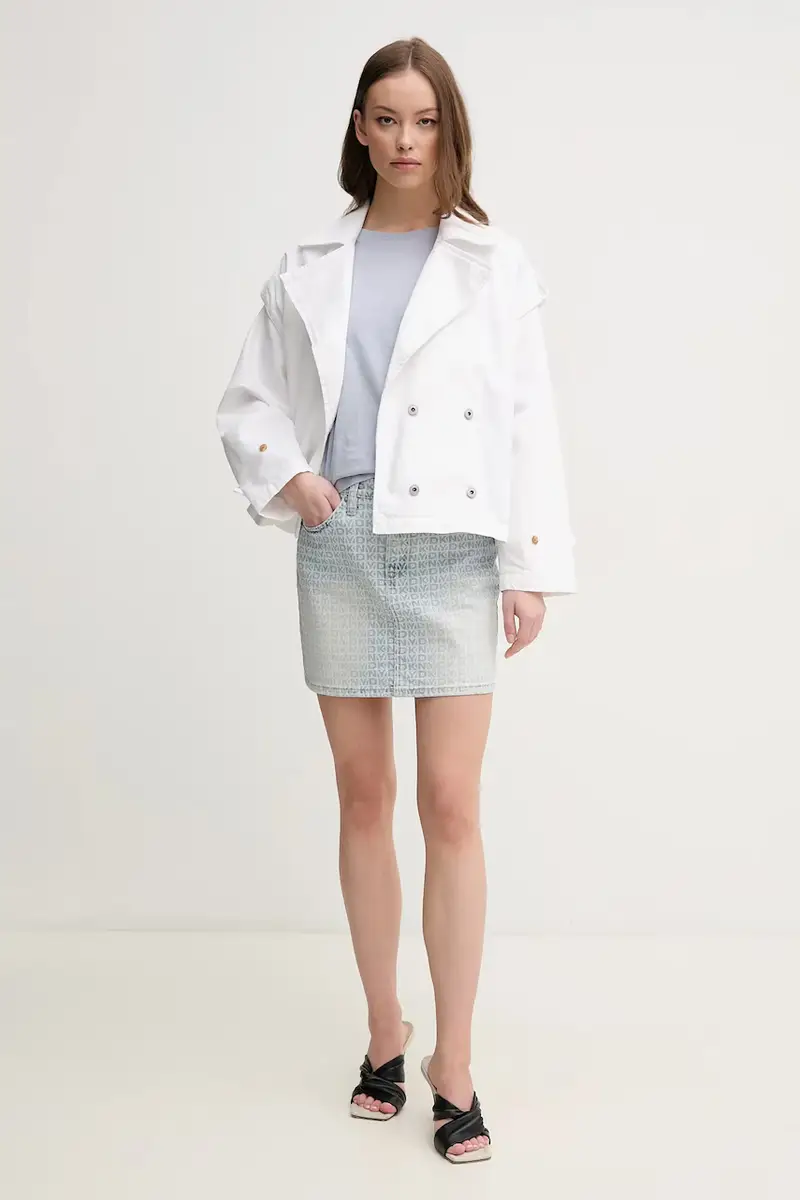 gonna di jeans colore blu DJ4K9525 miniatura 2