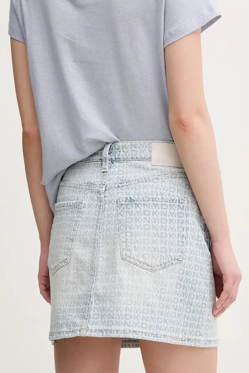 gonna di jeans colore blu DJ4K9525 miniatura 3