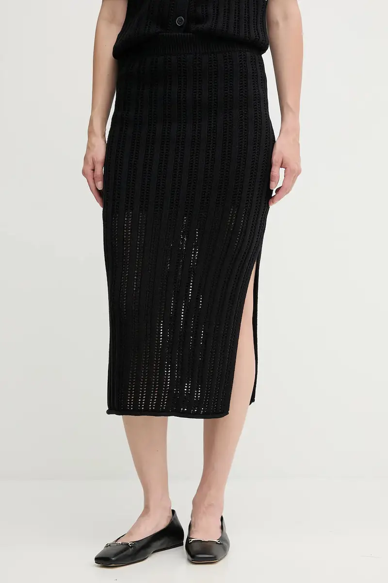 gonna in cotone colore nero DJ5R0682