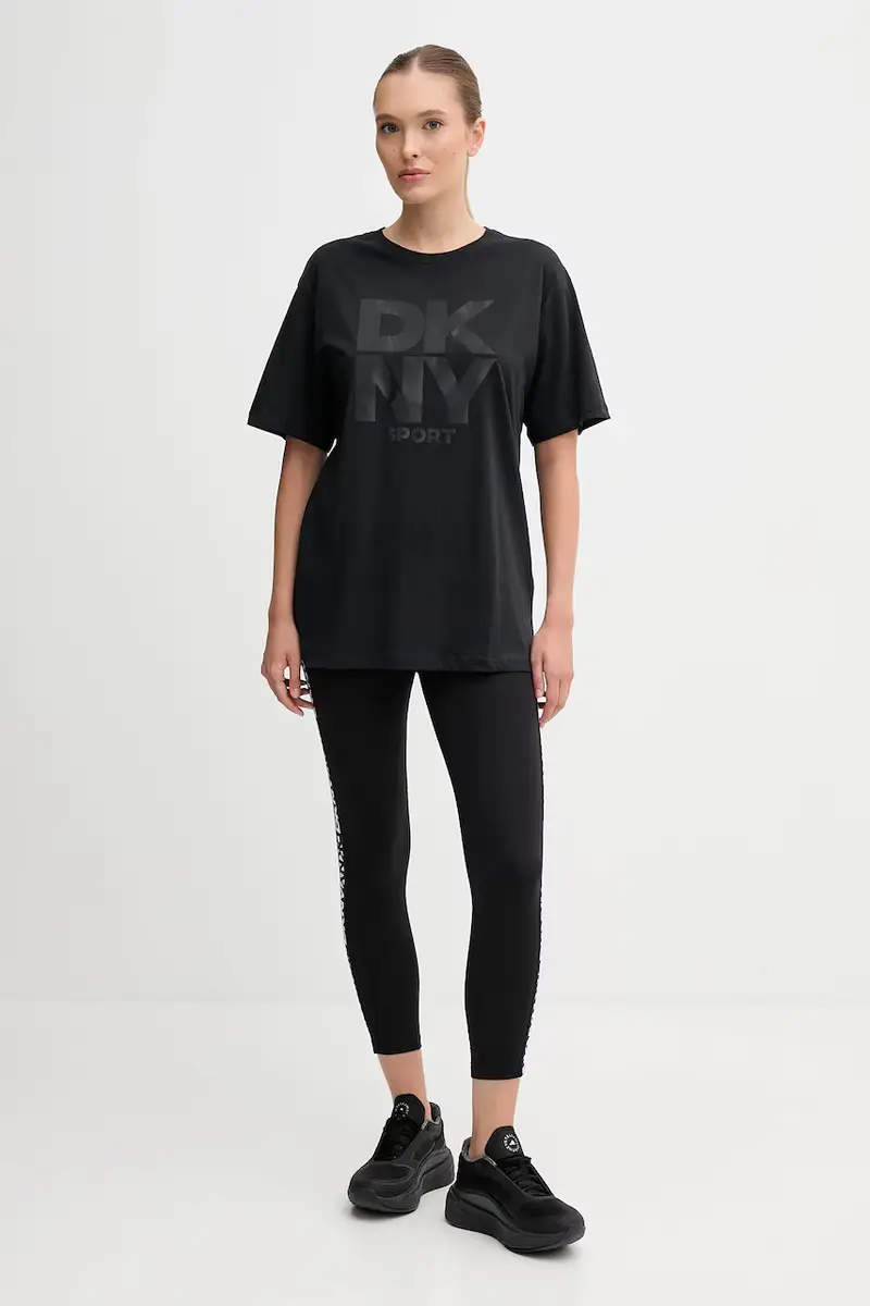 DKNY Leggings Donna Nero 3644883 miniatura 2