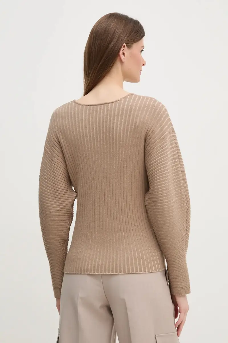 maglione donna colore beige P4KSAL67 miniatura 3