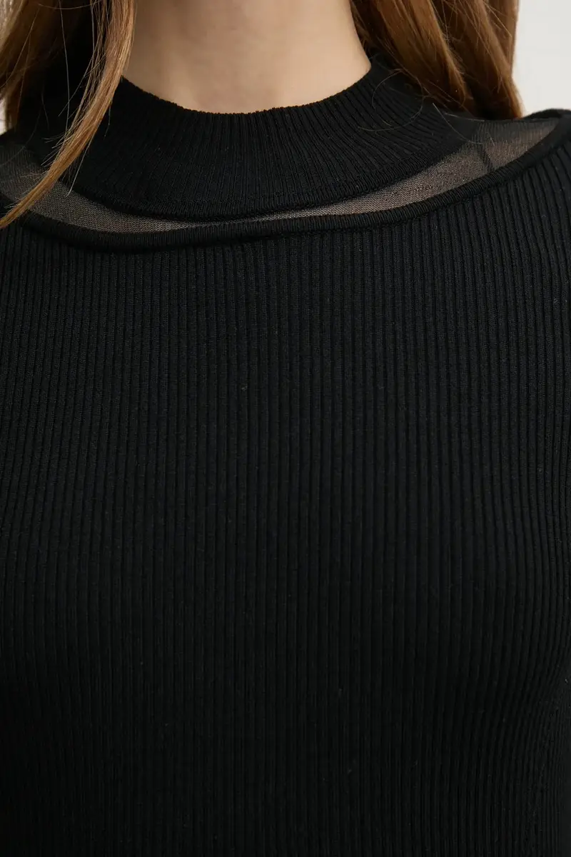 maglione donna colore nero P4KSBT83 miniatura 5