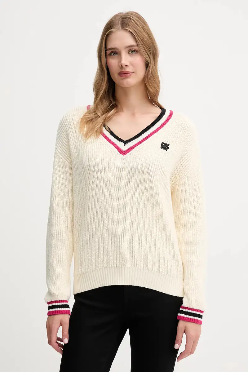maglione in cotone donna colore beige DJ5R0730