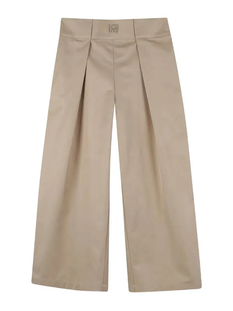 Pantalone Con Logo Beige