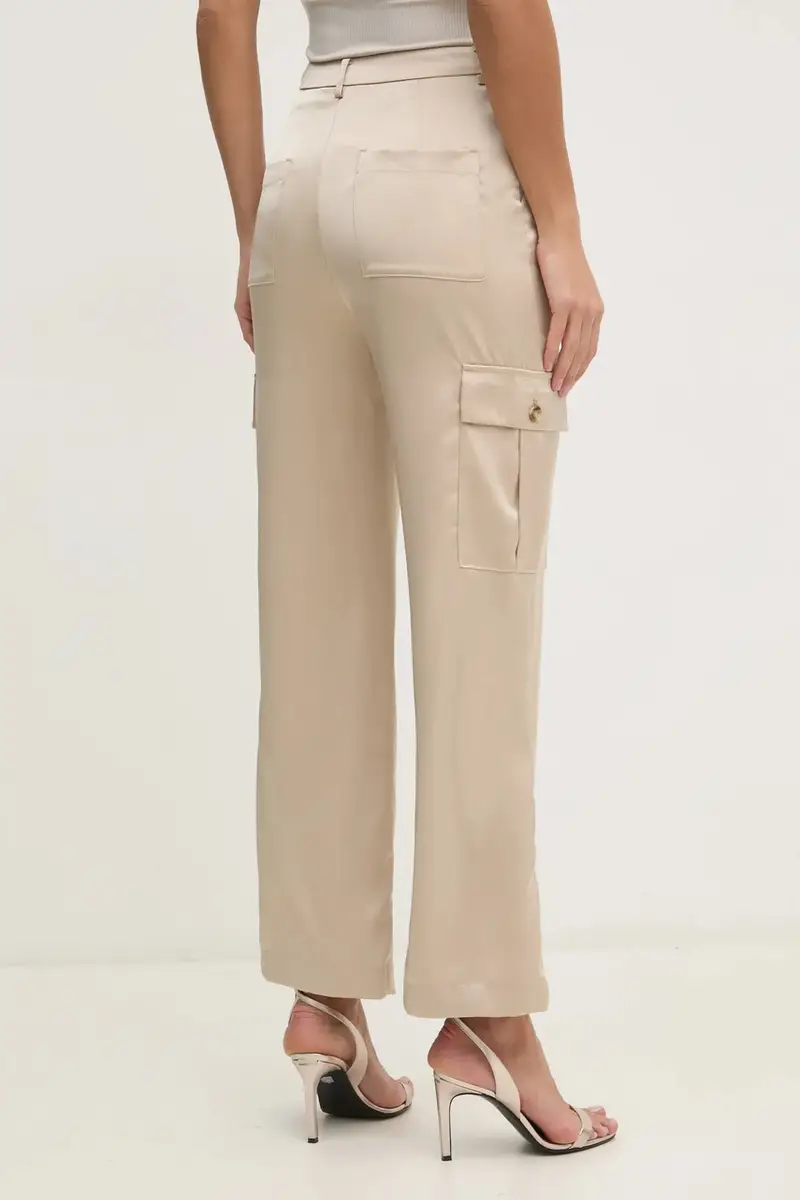 pantaloni donna colore beige DJ4P3011 miniatura 3