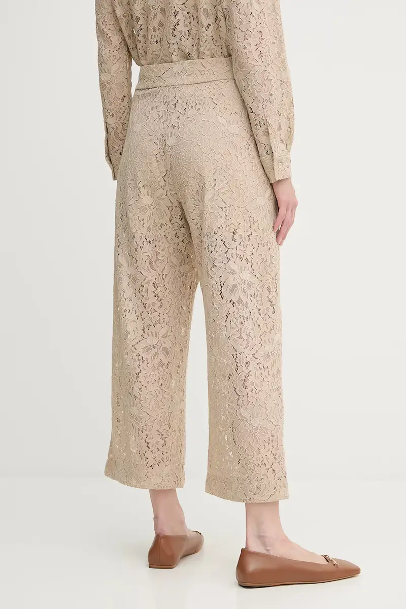 pantaloni donna colore beige DJ5P3081 miniatura 3