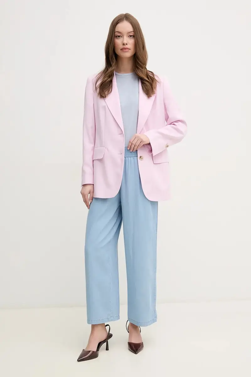 pantaloni donna colore blu DJ4P3006 miniatura 2