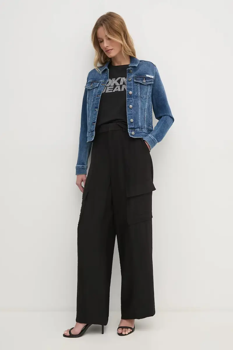 pantaloni donna colore nero P44KUV31 miniatura 2