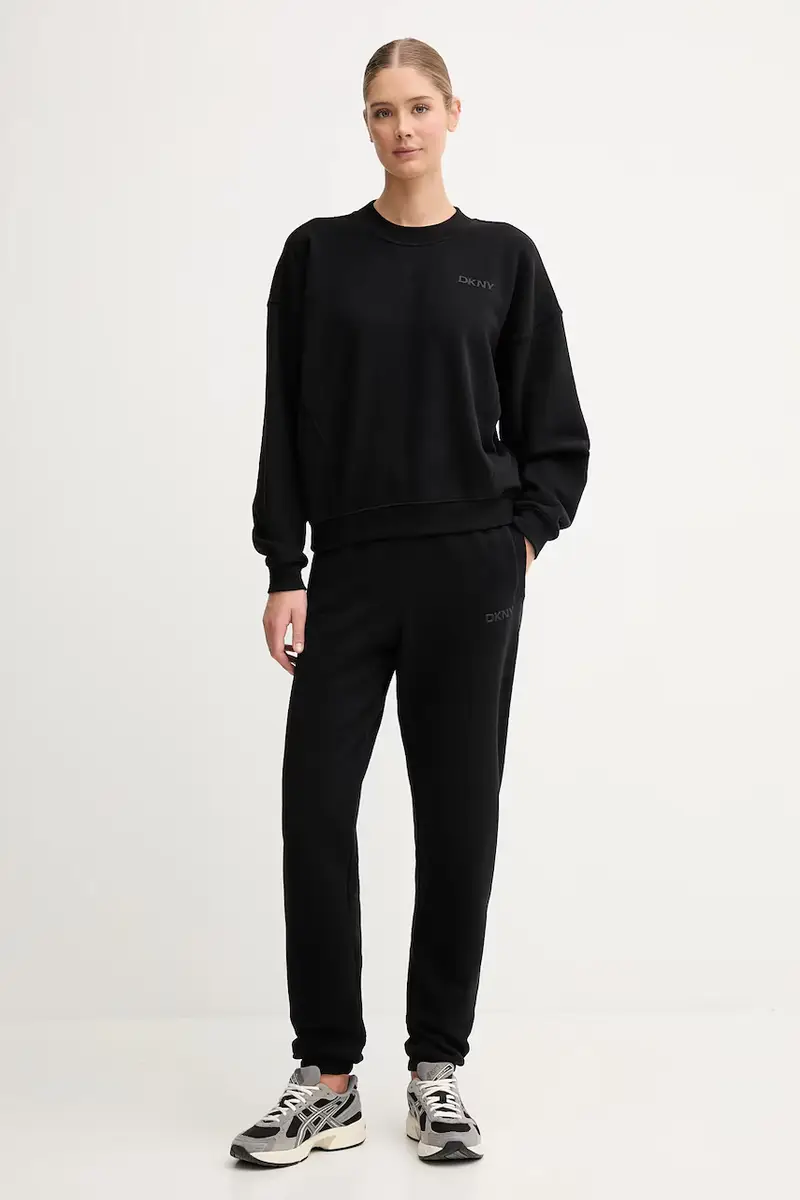 pantaloni tuta di cotone donna colore nero DP5P3707 miniatura 2