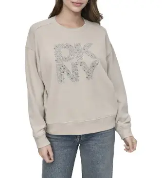 per donna DJ5T1432 Felpa beige New York Mix (S), Casual, Cotone