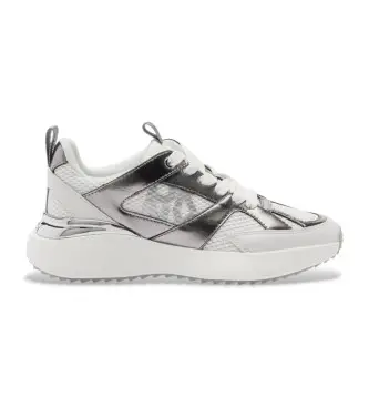 per donna K1599546 Sneakers bianche e argento (38), Bianco, Tessuto, Basso, Stringhe, Casual