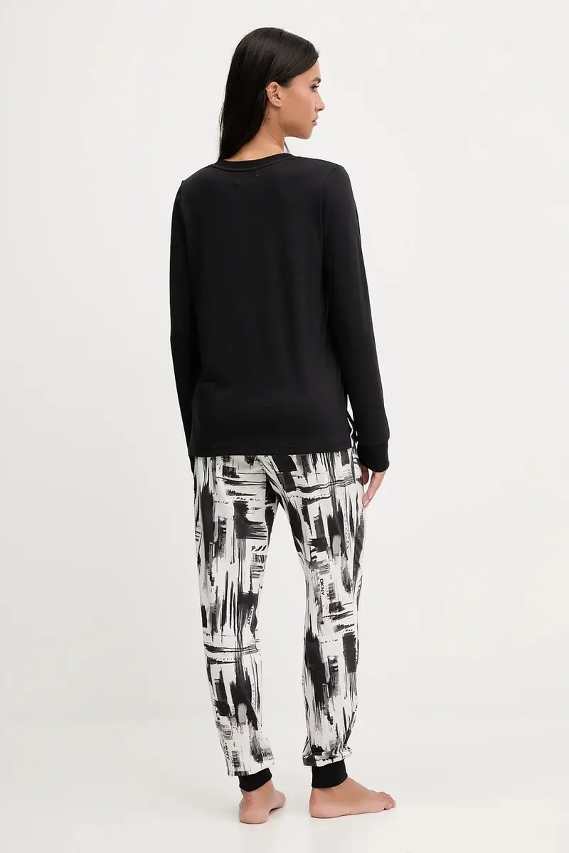 pigiama con cotone colore nero YI90062 miniatura 4