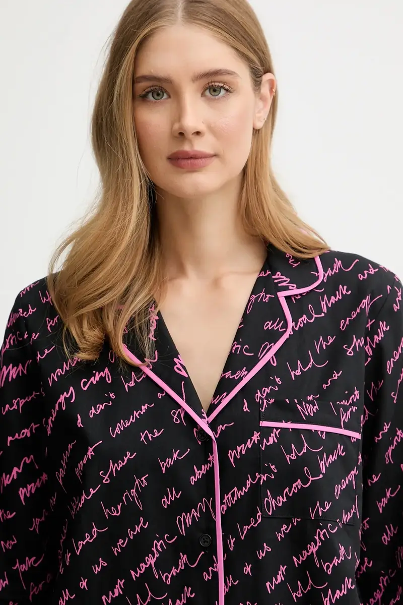 pigiama in lana colore nero YI90085 miniatura 5