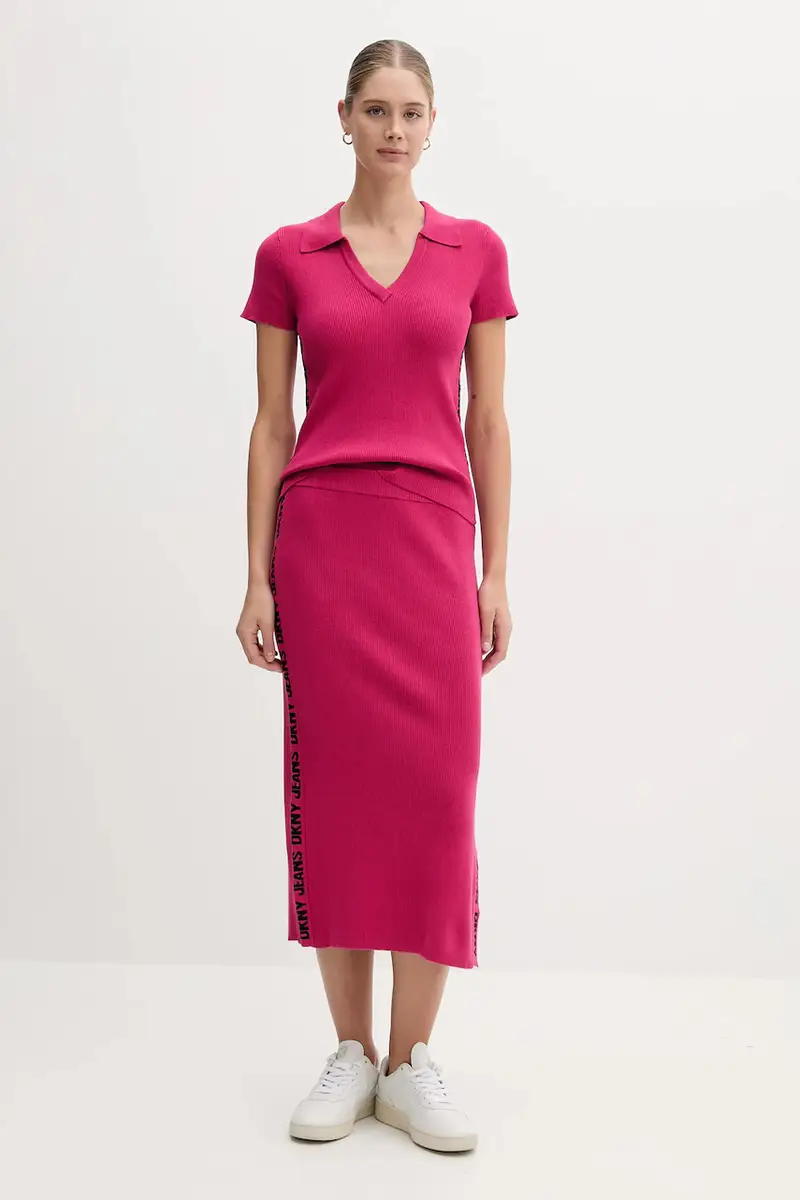 DKNY Polo Donna Rosa 3662938 miniatura 2