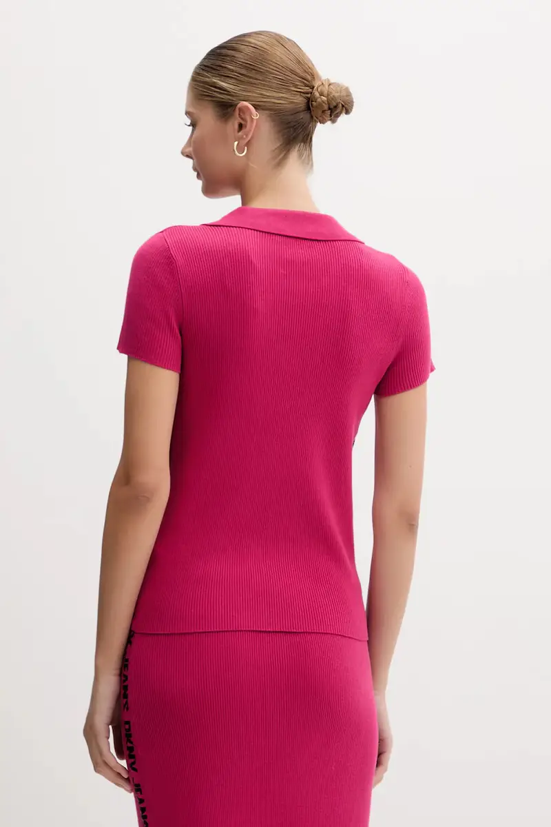 DKNY Polo Donna Rosa 3662938 miniatura 3