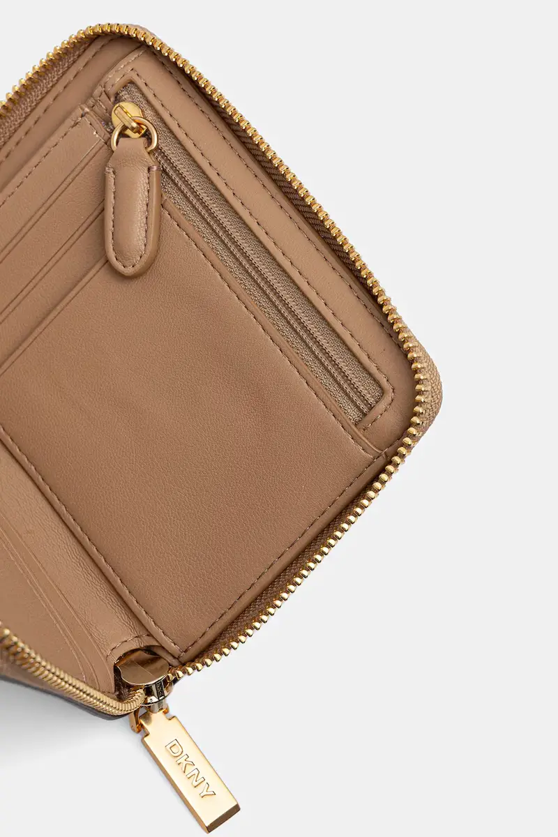 portafoglio in pelle donna colore beige R521KM25 miniatura 4