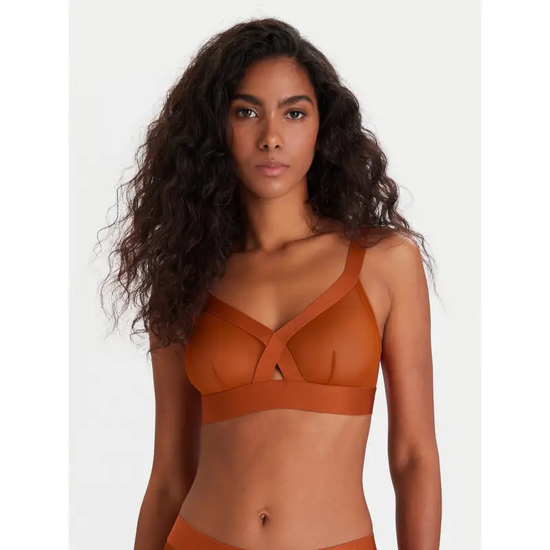 Reggiseno senza ferretto DK4084 Marrone