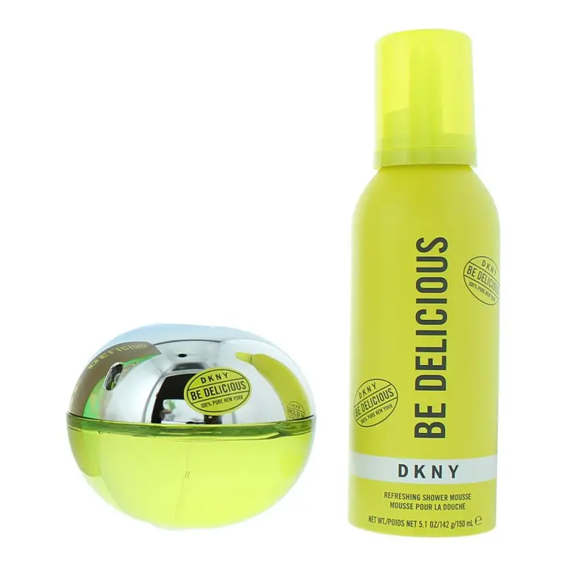 Set Dkny Be Delicious Eau De Parfum da donna 100 ml + Be Delicious Mousse detergente 150 ml
