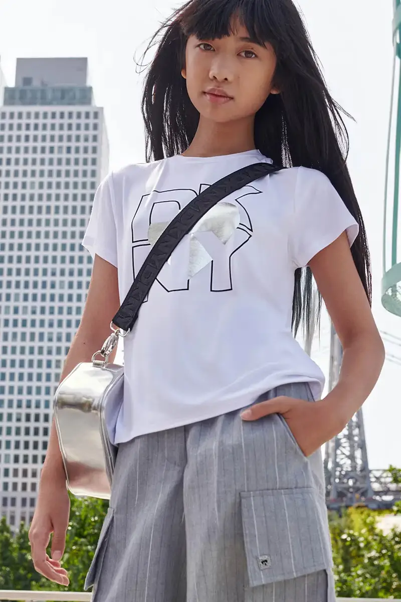 shorts bambino/a colore grigio D62274 miniatura 4