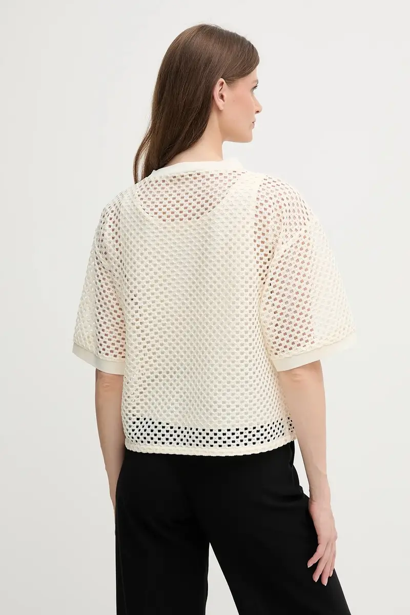 DKNY T-shirt Donna Beige 3572484 miniatura 3