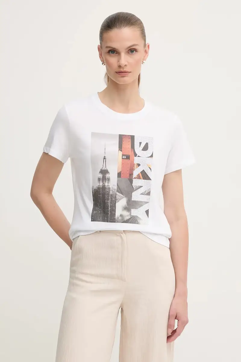 DKNY T-shirt Donna Bianco 3918598
