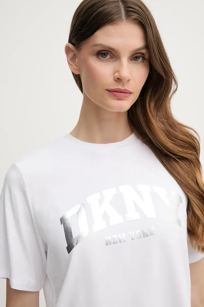 DKNY T-shirt Donna Bianco 3577650 miniatura 4