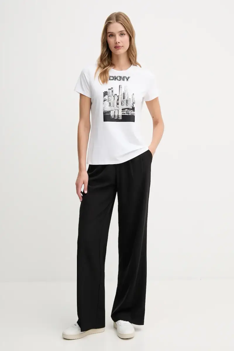 DKNY T-shirt Donna Bianco 3577466 miniatura 2