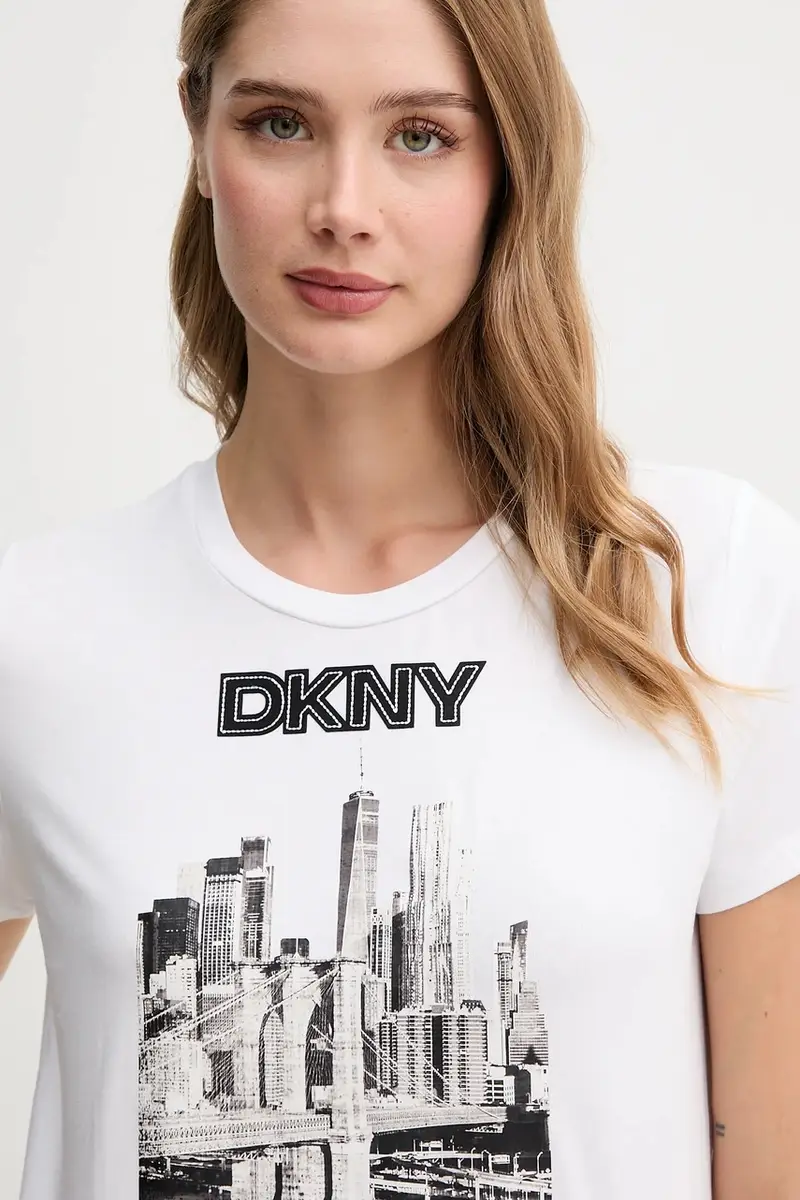 DKNY T-shirt Donna Bianco 3577466 miniatura 4