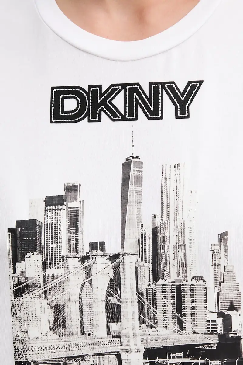DKNY T-shirt Donna Bianco 3577466 miniatura 5