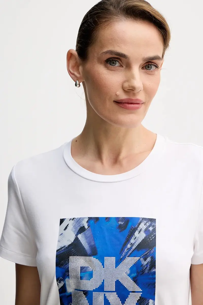 DKNY T-shirt Donna Bianco 3840747 miniatura 4