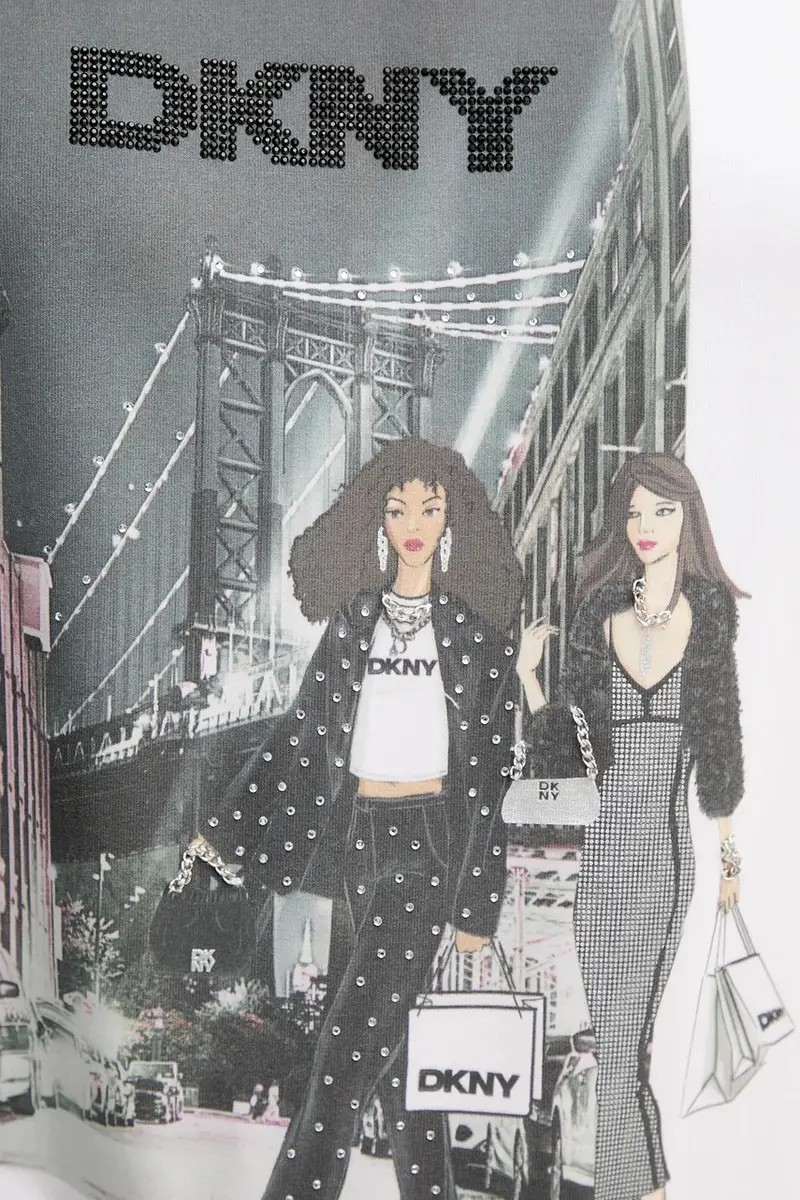 DKNY T-shirt Donna Bianco 3840732 miniatura 5