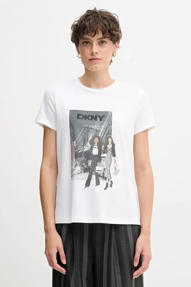 DKNY T-shirt Donna Bianco 3840732