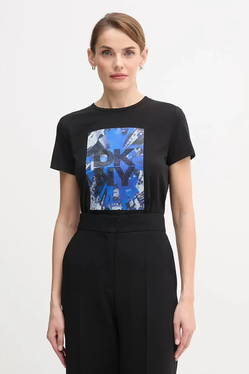DKNY T-shirt Donna Nero 3847288