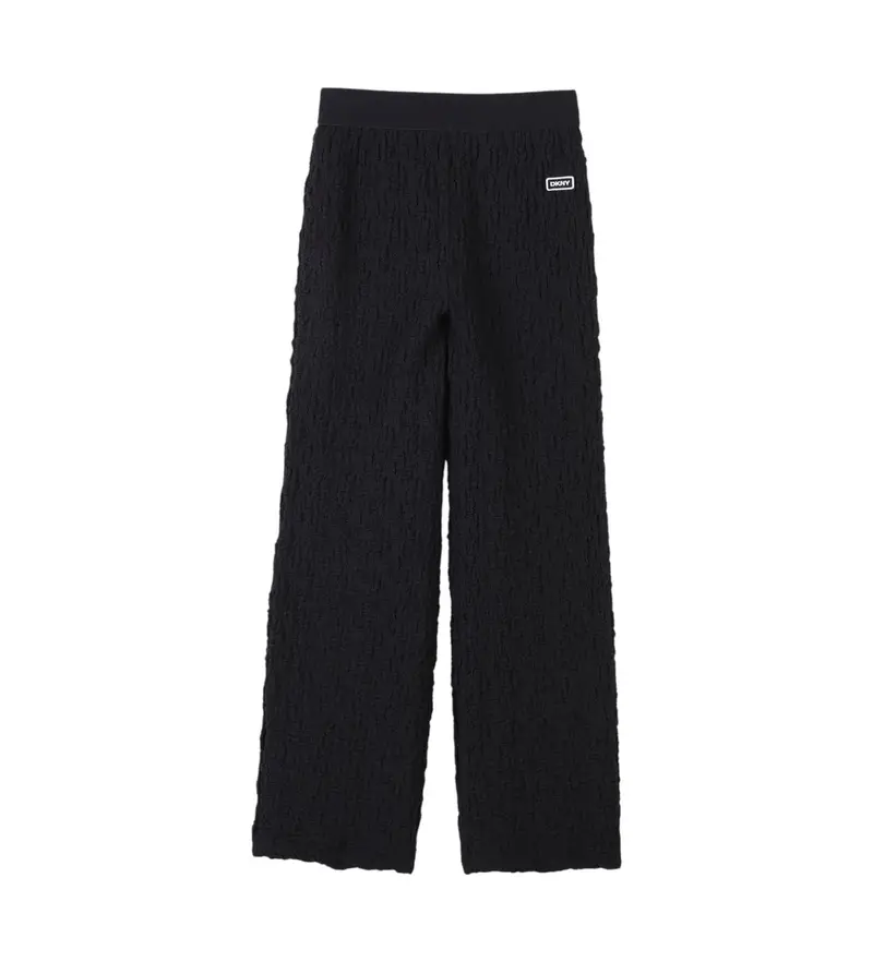unisex per bambino D62276 Pantaloni larghi neri (4Años= 102cm), Nero, Casual, Cotone, moda per bambini