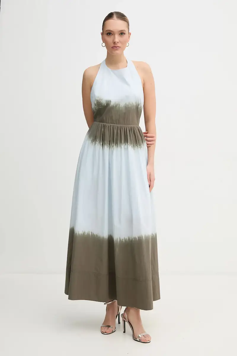 vestito in cotone colore blu DJ5D9063