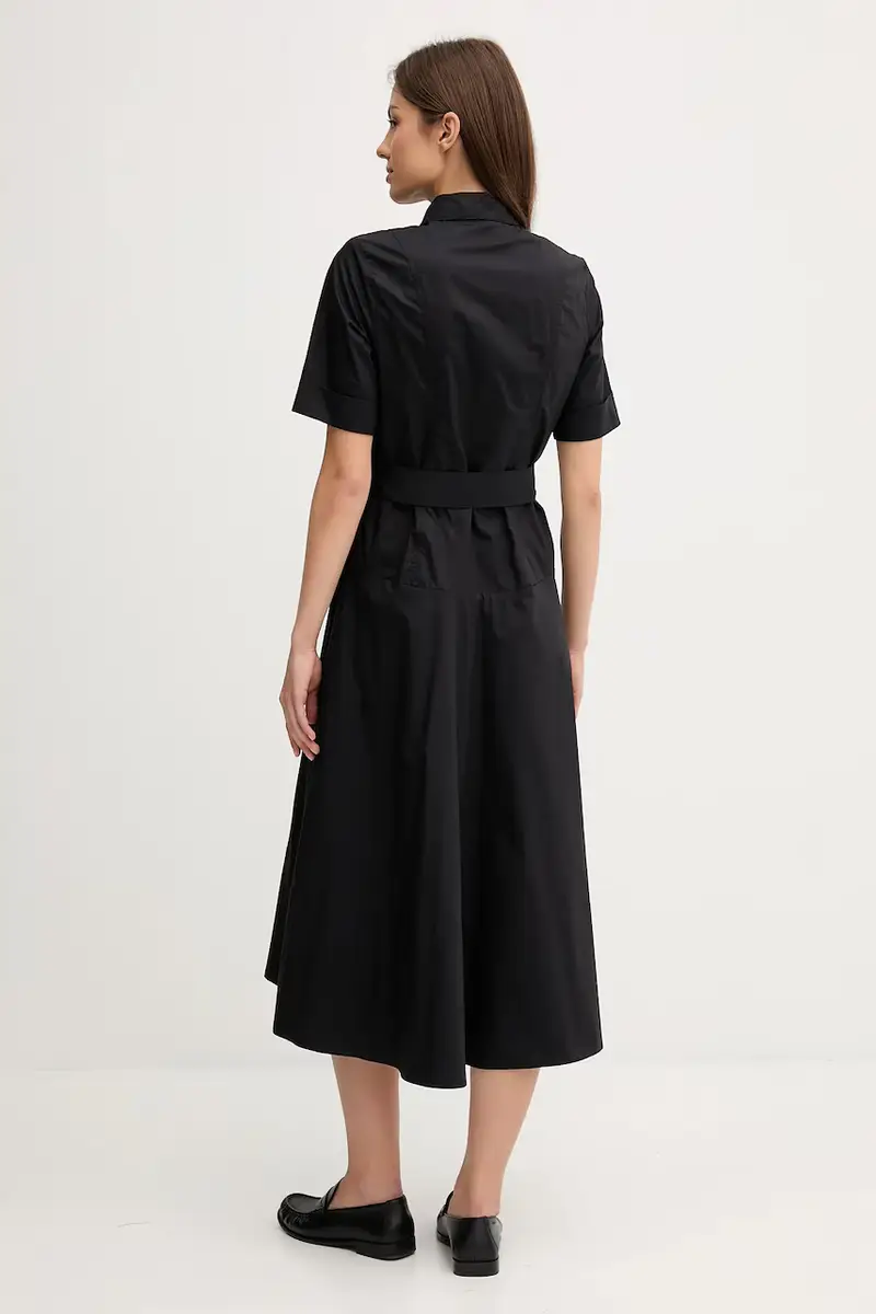 vestito in cotone colore nero DJ5D9065 miniatura 3