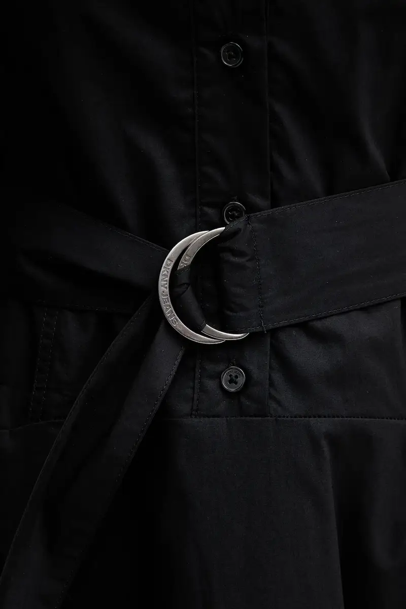 vestito in cotone colore nero DJ5D9065 miniatura 5