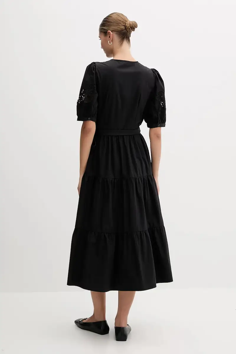 vestito in cotone colore nero P5DB0B48 miniatura 2