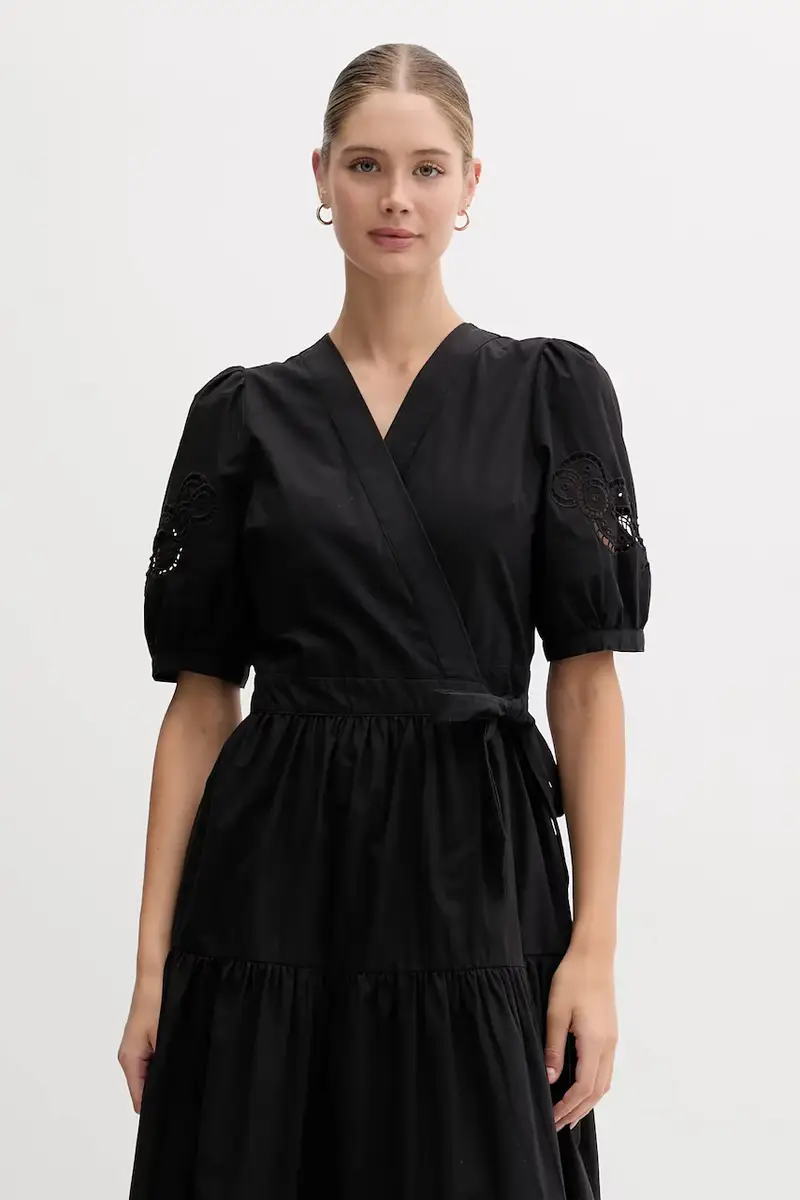 vestito in cotone colore nero P5DB0B48 miniatura 3