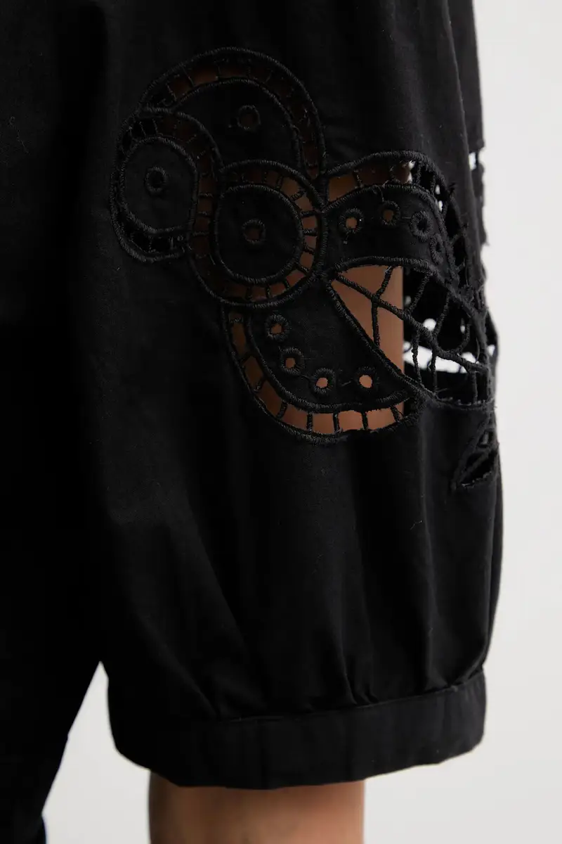 vestito in cotone colore nero P5DB0B48 miniatura 5