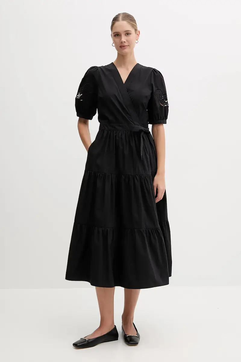 vestito in cotone colore nero P5DB0B48