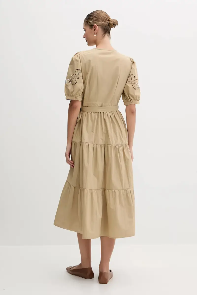 vestito in cotone colore verde P5DB0B48 miniatura 2