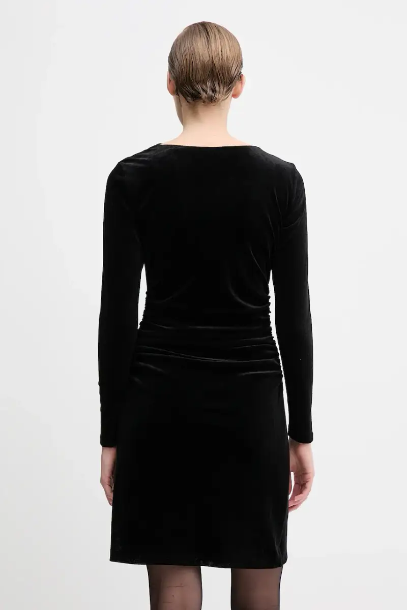 vestito in velluto colore nero DD5V1M55 miniatura 3