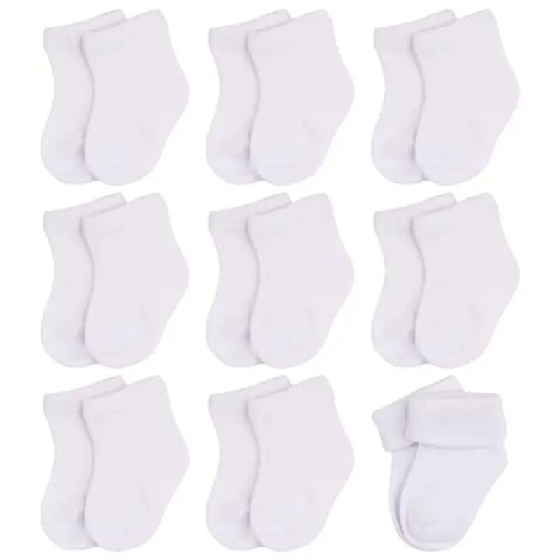 DMNQ Calzini Neonato Cotone Bianco 9 Paia