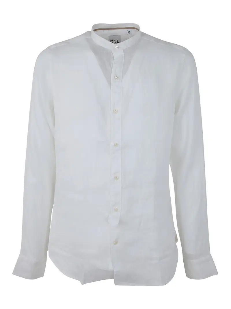 Camicia collo alla coreana Bianco