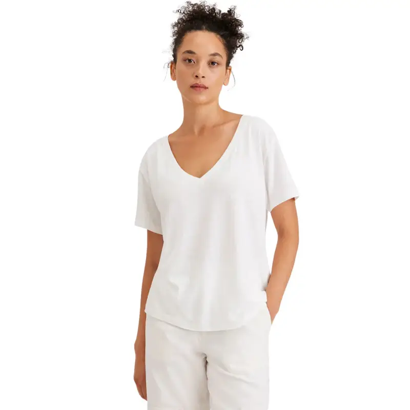 T-shirt da donna con scollo a V Dockers