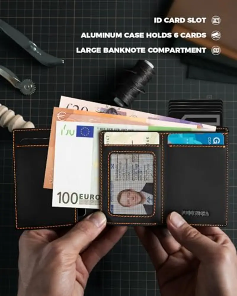 DODENSHA Porta carte di credito Uomo Nero 1599998 miniatura 3