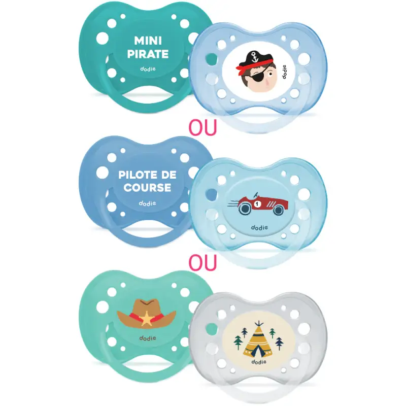 Ciuccio Anatomici - +6 mesi - Blu (Motivi Casuali) - A28