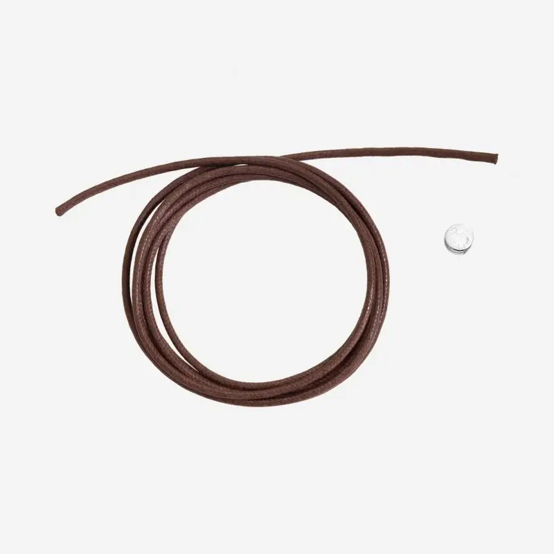 Cordino Spesso In Cotone Marrone Con Sigillo Argento 925 - Dodo