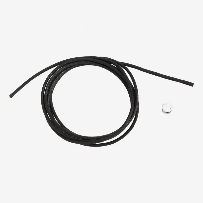 Cordino Spesso In Cotone Nero E Argento 925 - Dodo